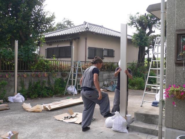 板倉町　カーポート・物置支柱